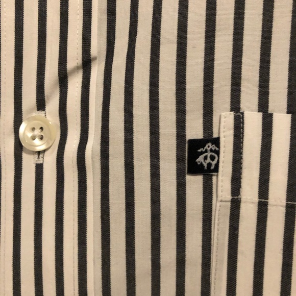 Brooks Brothers navy stripe button down - Picture 2 of 3
